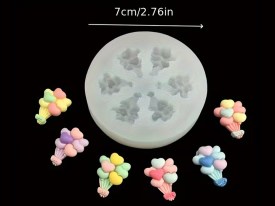 Molde silicona 6 ramos de globos LOVE